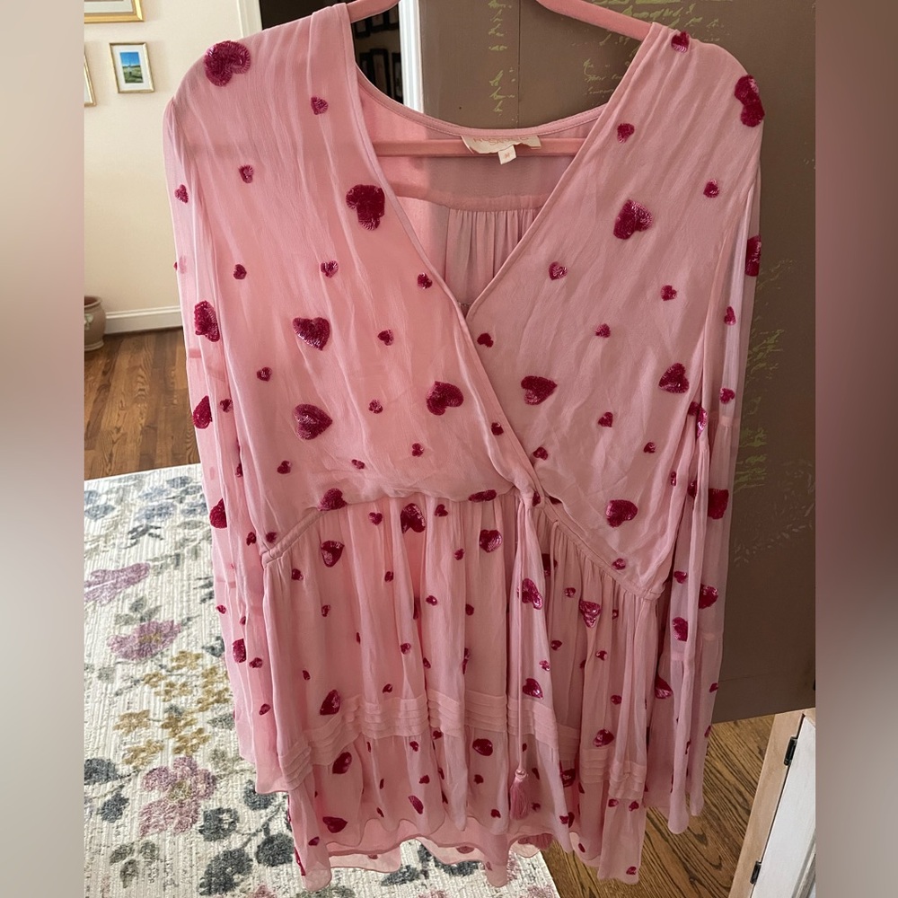 Rococo Sand Heart Sequin Wrap Dress